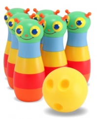 The family will have fun to spare with this striking, brightly colored bowling set from Melissa and Doug.