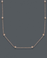 36 inches of sparkling style that can be doubled or worn long. Trio by Effy Collection's dazzling necklace features 24 stations of round-cut, bezel-set diamonds (1-7/8 ct. t.w.). Crafted in 14k rose gold. Approximate length: 36 inches.