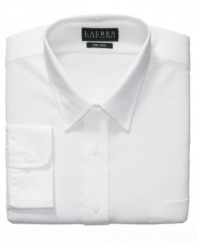 A classic that never goes out of style. Restock your mainstays with this dress shirt from Lauren by Ralph Lauren.