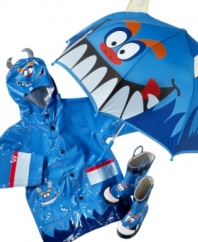 He'll have no reason to be scared of the weather with this fun, monster-themed umbrella from Western Chief.