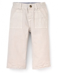 Stylish comfort is effortlessly achieved in baggy fit khakis from Pearls & Popcorn.