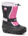 The Flurry boot's patented Thermoplus removable liner will keep your little snow angel warm and dry all winter long.