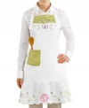 Strut your stuff in the kitchen with a Homewear apron that's as stylish as it is functional. Easy-clean polyester stays fresh and, with pretty cutwork and embroidered blooms, will keep the chef inspired well beyond the season.