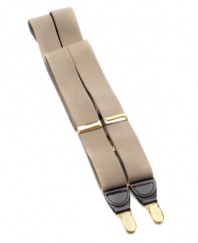 A stylish alternative to a belt, this set of suspenders helps create a timelessly sophisticated look for the office.
