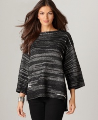 Gradient stripes lend a graphic-boho appeal to this DKNYC sweater -- the relaxed shape pairs perfectly over skinny jeans!