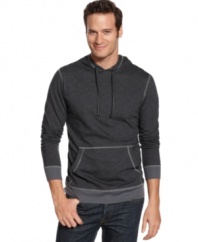 The perfect casual topper to your favorite pair of jeans, this Alfani hoodie is as cool as it is comfortable.