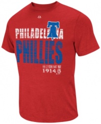 Where fashion meets fan gear! This Philadelphia Phillies MLB tee from Majestic Apparel fits just right!