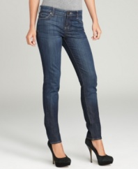 Kut from the Kloth's skinny jeans look long and lean, with a perfectly-worn-in blue wash that you'll love!