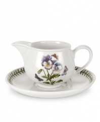 For the discerning china collector or naturalist on your gift list, the Botanic Garden gravy boat and stand by Portmeirion presents a botanical motif realistic in its details and colorfully rendered. Gravy boat holds 1 pint.