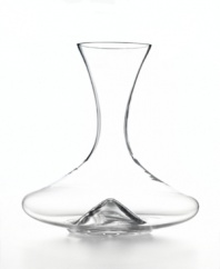 A clear winner for timeless style and-with an indented base that helps wine breathe as you pour-smart design, the Michelangelo Masterpiece decanter is an invaluable addition to any table. In luminous, lead-free glass from Luigi Bormioli serveware.