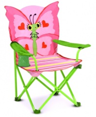 She'll be sitting pretty in this delightful butterfly folding-chair from Melissa and Doug.