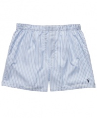There's comfort in a classic. These woven boxers from Ralph Lauren are a staple of your everyday attire.
