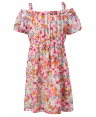 A little old-school. Vintage floral print on this Hype dress make her look like she's got style savvy ahead of her time.