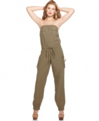 Rampage's jumpsuit is perfect for a casual day of endless summer fun. Pair it with a chunky necklace to dress it up a bit.
