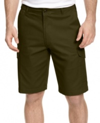 Trimmed with cargo pockets, your favorite khaki shorts from Dockers keep it cool and classic when the temperatures rise. (Clearance)