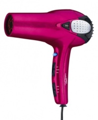 You're on your way to healthier, more manageable hair! Utilizing Tourmaline Ceramic(tm) ionic technology, this hair dryer helps smooth the cuticle layer and reduce static electricity to leave hair silkier, shinier and styled with ease. Two-year limited warranty. Model 223F.