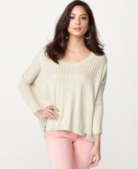 BCBGeneration's lightweight sweater looks adorable with colored jeans.