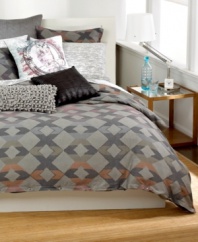 This Seneca European Sham from Bar III brings added dimension to your bed, featuring an allover stitched geometric pattern for a modern look.