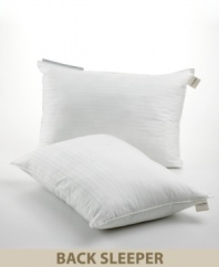 Sumptuous softness without the sneezes. Ideal for allergy sufferers, the Calvin Klein Down Alternative pillow boasts advanced Trillium(tm) down-alternative fill for down-like loft, as well as a 260-thread count cotton cover for luxurious comfort. Also features the Calvin Klein exclusive variegated dobby stripe sateen and Calvin Klein linen label. Zipper closure.
