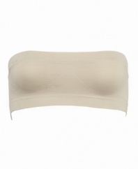 Seamless and strapless so she won't have to worry about standing out, this comfy bandeau bra can also be worn with straps.