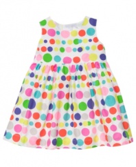 Colorful personality. Show off her bright spirit in this fun polka-dot dress from Carter's.