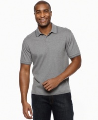 Basics never looked better. This polo shirt from Alfani gives you easy style you won't have to think about.