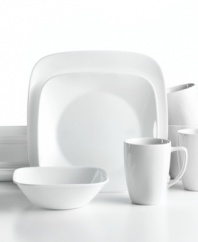 With Vivid White Square dinnerware, setting the table has never been easier. Ultra-sturdy plates, bowls and mugs offer unparalleled versatility in shiny white dinnerware that's always in style. A casual favorite from Corelle Lifestyles.