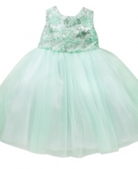 She'll shimmer like a fairy in this lovely ribbon and sequin detailed tutu dress from Marmellata.
