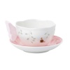 Lenox Butterfly Meadow Figural Cup and Saucer Set, Pink