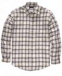 Just add jeans. This favorite flannel from John Ashford features a classic rustic plaid pattern. (Clearance)