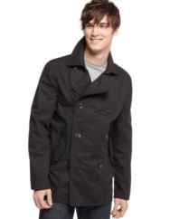 Pair it with jeans or slacks. This double-breasted coat from DKNY Jeans is as versatile as your style.