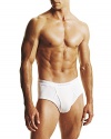 Calvin Klein Men's 3-Pack Briefs. Keyhole opening with logo waistband. Contains 3 briefs per pack.