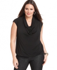 MICHAEL Michael Kors' sleeveless plus size top is an ideal layering piece for jackets and cardigan this season-- it's an Everyday Value!