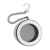 Brew your favorite loose teas with this cylindrical tea ball. Featuring a suspension chain with a hook, and a mesh screen filter, it can be used for a single cup, a full pot and everything in between.