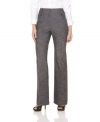 A must-have for your work wardrobe, AGB's textured cotton-blend pants feature a flattering silhouette with unique button tabs.