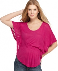 Floaty sleeves plus a figure-flattering waist makes this top from Eyeshadow the sum of perfect parts!