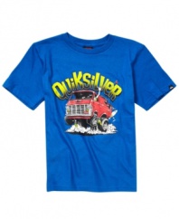 Keep on truckin' with the fun t-shirt from Quiksilver.