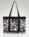 Cooly blending practical design with a fashionable feel, LeSportsac's printed nylon tote makes a smart travel companion.