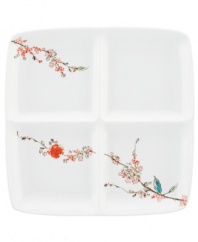 Make your favorite snacks and sides sing with the Chirp divided server from Lenox Simply Fine. Adorned with the beloved birds and florals of Chirp dinnerware and in oven-safe bone china, it's an irresistible addition to any serveware collection. Qualifies for Rebate