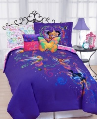 Think happy thoughts! The Surreal Garden sheet set from Disney features a rainbow of daisy, bell and flower shapes over a soft white background. Pair with the Surreal Garden Comforter set and it's off to dream land with Tinkerbell!