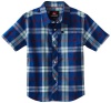 Quiksilver Boys 8-20 Four Dour Woven Shirt, Classic Blue, Medium