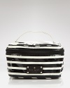 Stripes pack a punch with this glossy cosmetics case from kate spade new york. Ideal for the jet setter, it keeps your products safely (and chicly) stowed for takeoff.