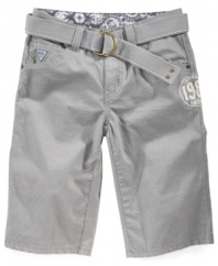 With plenty of storage these cargo shorts from guess are both practical and fashionable.
