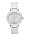 Fossil Women's CE1030 Ceramic Silver Dial Watch