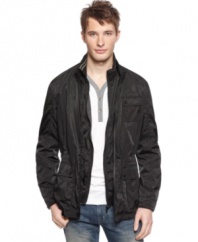From street-side to seaside - this anorak jacket from Kenneth Cole Reaction looks great and keeps the weather at bay.