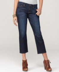These capri jeans from Lucky Brand Jeans offer a flattering straight leg and cropped inseam. Pair them with sky-high heels and make a statement!