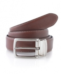 Change up your look in an instant. This reversible Club Room belt makes it easy.