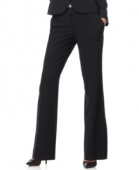 Calvin Klein's suiting separates lay a fashionable foundation for your work wardrobe at an even more attractive price. These bootcut pants look polished with almost any top in your closet.