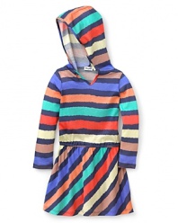 Splendid Littles Toddler Girls' Oasis Stripe Long Sleeve Hooded Dress - Sizes 2T-4T