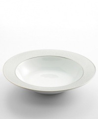 Clean, cool and marked by an understated elegance, this Parchment vegetable bowl from Mikasa's dinnerware and dishes collection is the perfect way to serve all your favorite side dishes.